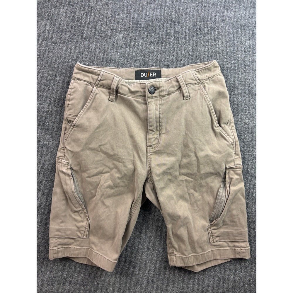 DU/ER Cargo Shorts Mens 29 Khaki Tan Stretch Performance Lightweight CA58131